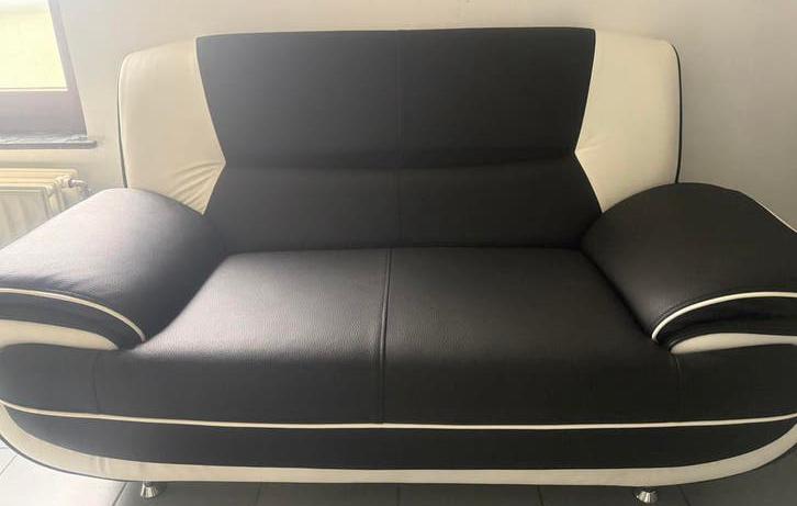 Fauteuil 2 places, Maison & Meubles, Banc droit, Enlèvement, Utilisé, Cuir