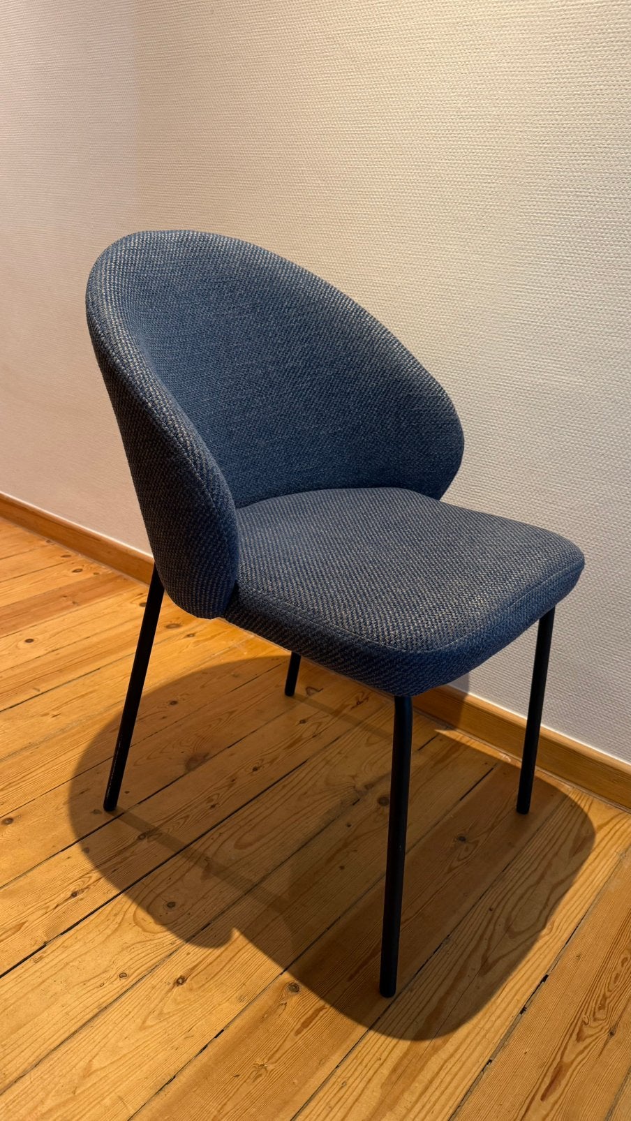 Lot de 2 chaises, Maison & Meubles, Enlèvement, Comme neuf, Bleu, Métal