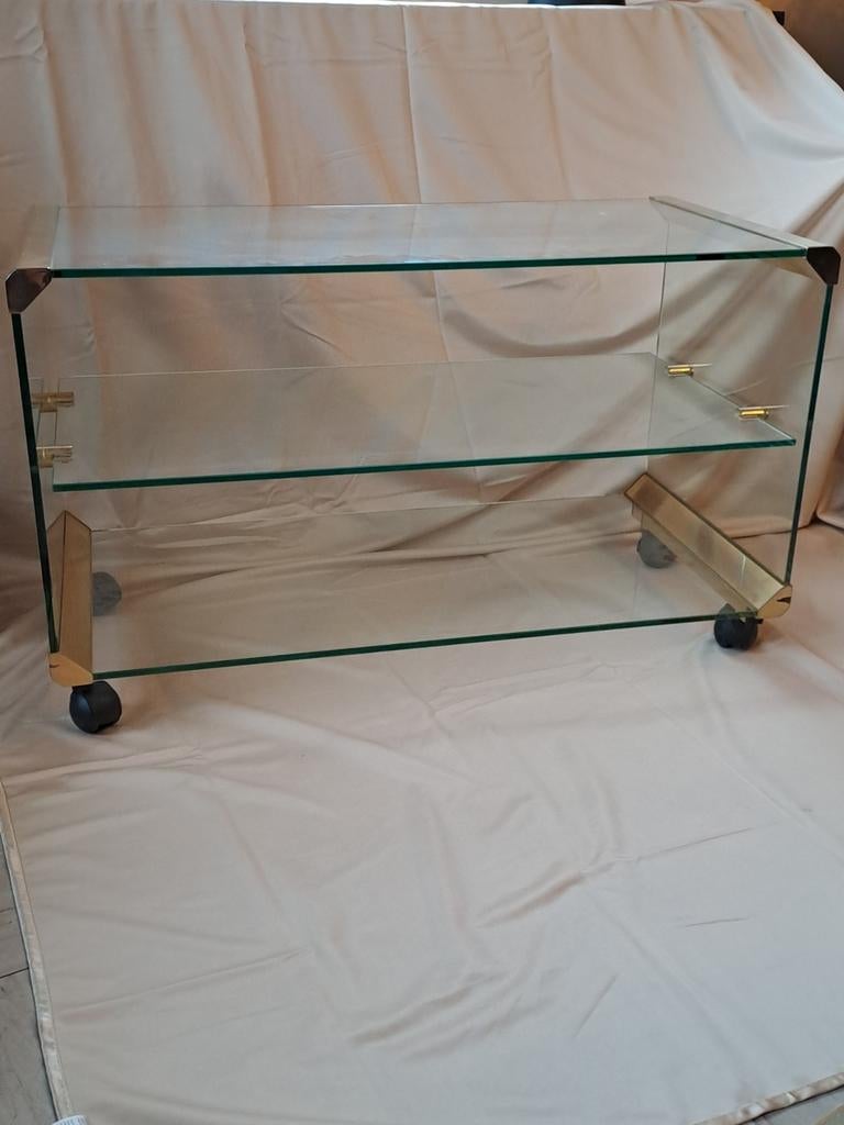 Gallotti & Radice trolley, Huis en Inrichting, Tafels | Bijzettafels, Ophalen, Glas