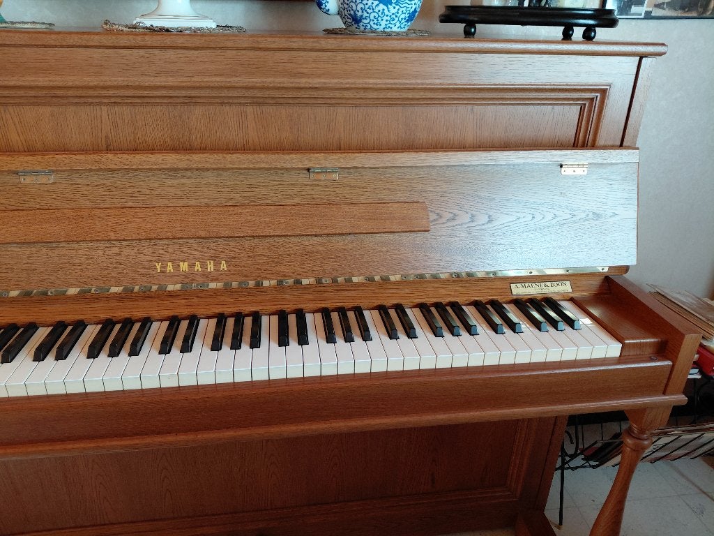 Buffetpiano, Brillant, Comme neuf, Brun, Enlèvement