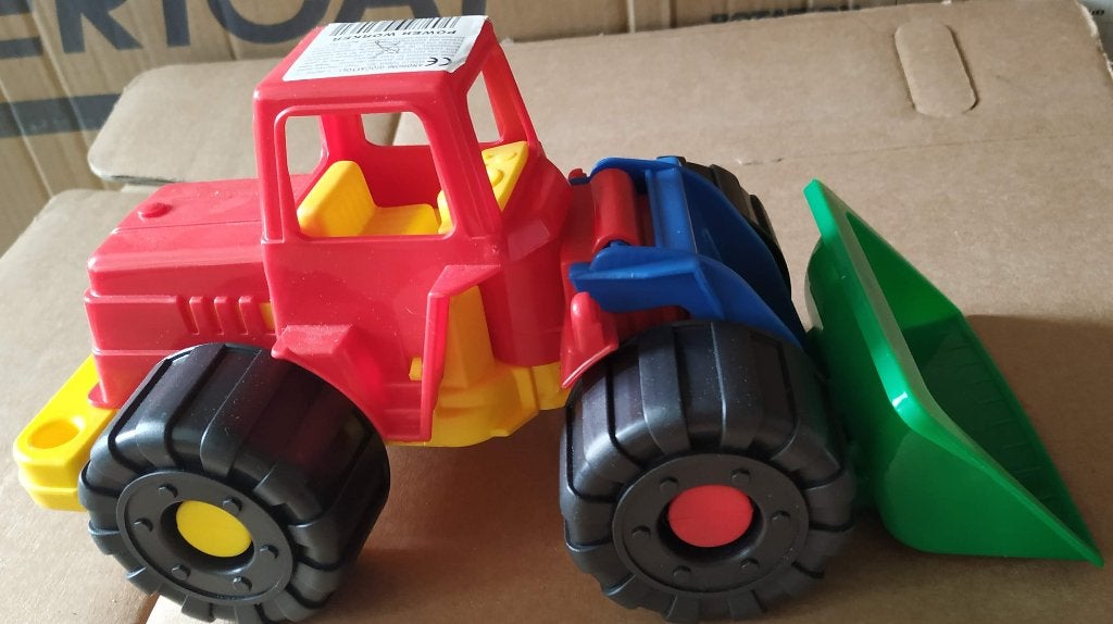 grote tractor met schepper nieuw 28cm, Kinderen en Baby's, Ophalen of Verzenden, Nieuw