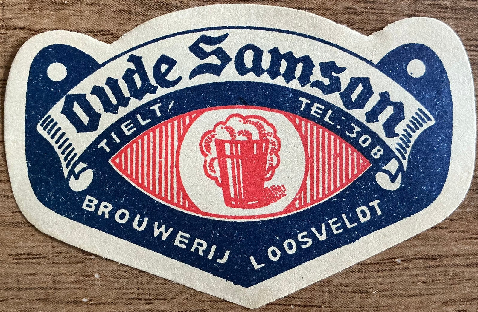 Oud etiket OUDE SAMSON/BR.LOOSVELDT/TIELT, Ophalen of Verzenden, Zo goed als nieuw, Overige typen, Overige merken