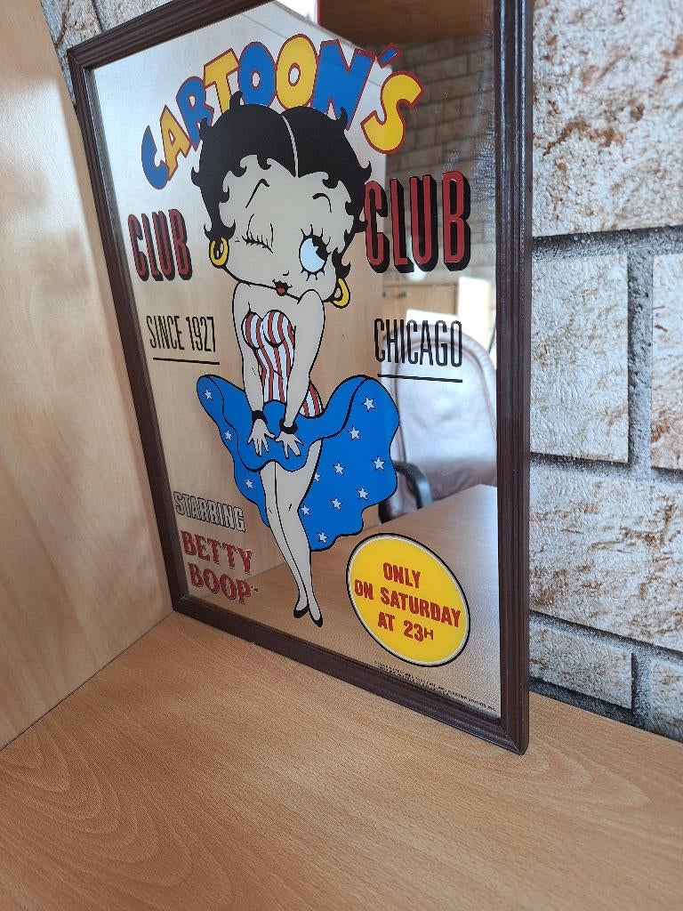 Betty Boop Mirror Cartoon's Club 1994 gesigneerd, Verzamelen, Beelden en Beeldjes, Nieuw, Mens, Ophalen of Verzenden