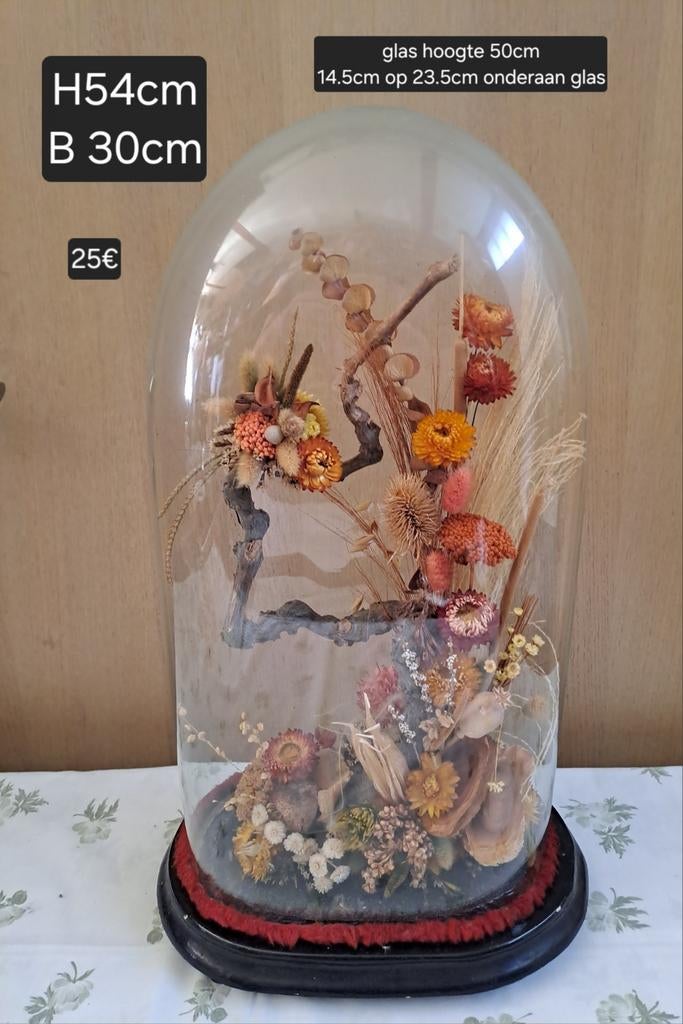 Stolp met gedroogde bloemen, Ophalen