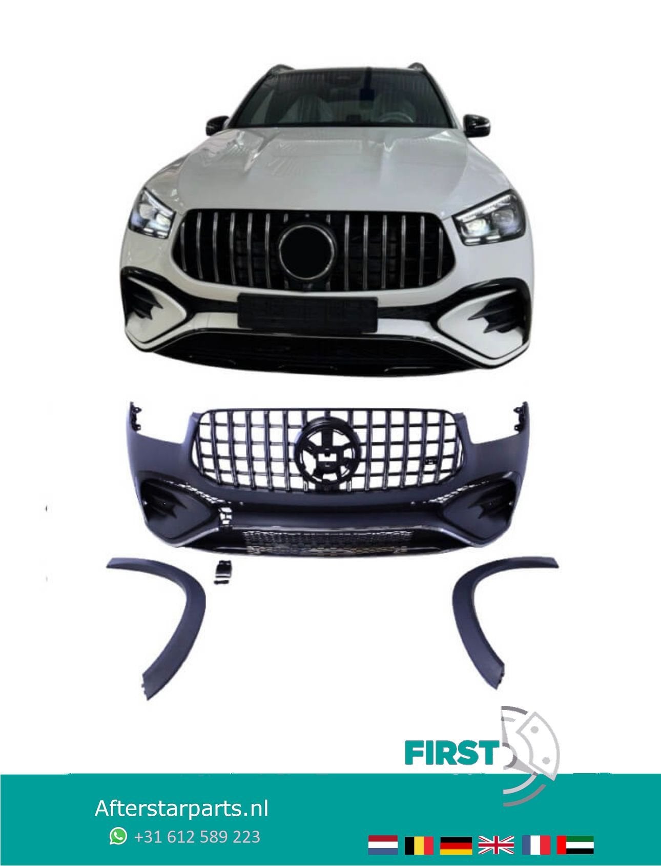 W167 GLE AMG LOOK VOORBUMPER + GT GRIL GLE43 BUMPER PACK 202, Enlèvement ou Envoi, -, -, -