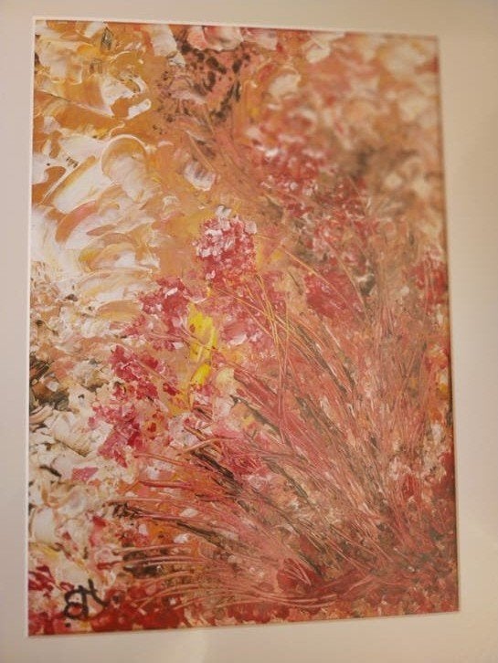 Art By EM )werk op doek Acrylic met kader 24cm op 30cm, Ophalen of Verzenden