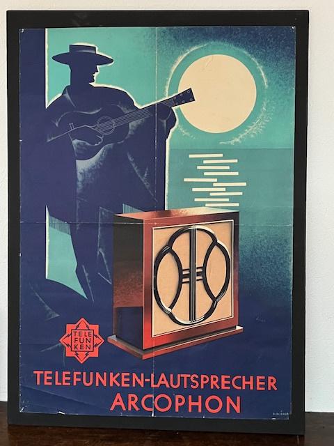 Oude affiche Telefunken Lautsprecher Arcophon, Ophalen