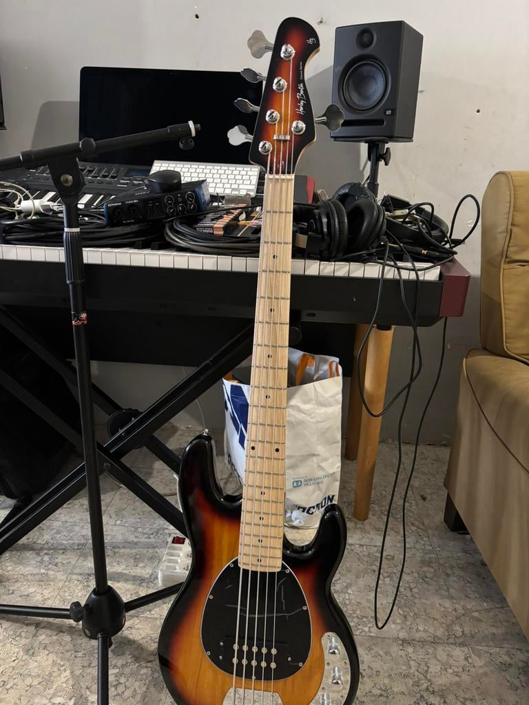Harley Benton MB-5 SB Deluxe Series, Muziek en Instrumenten, Snaarinstrumenten | Gitaren | Bas, Ophalen, Nieuw