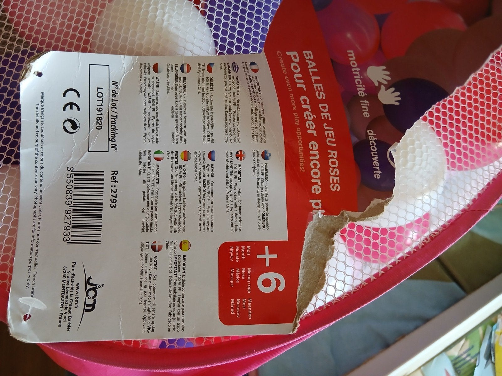 speelballen kind roze en paars, Ophalen, Zo goed als nieuw