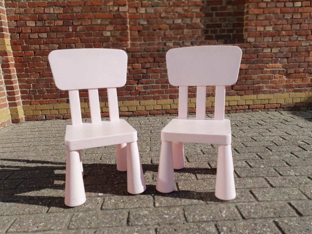 Ikea Mammut kinderstoelen - pastelroze, Kinderen en Baby's, Ophalen, Gebruikt, Overige typen