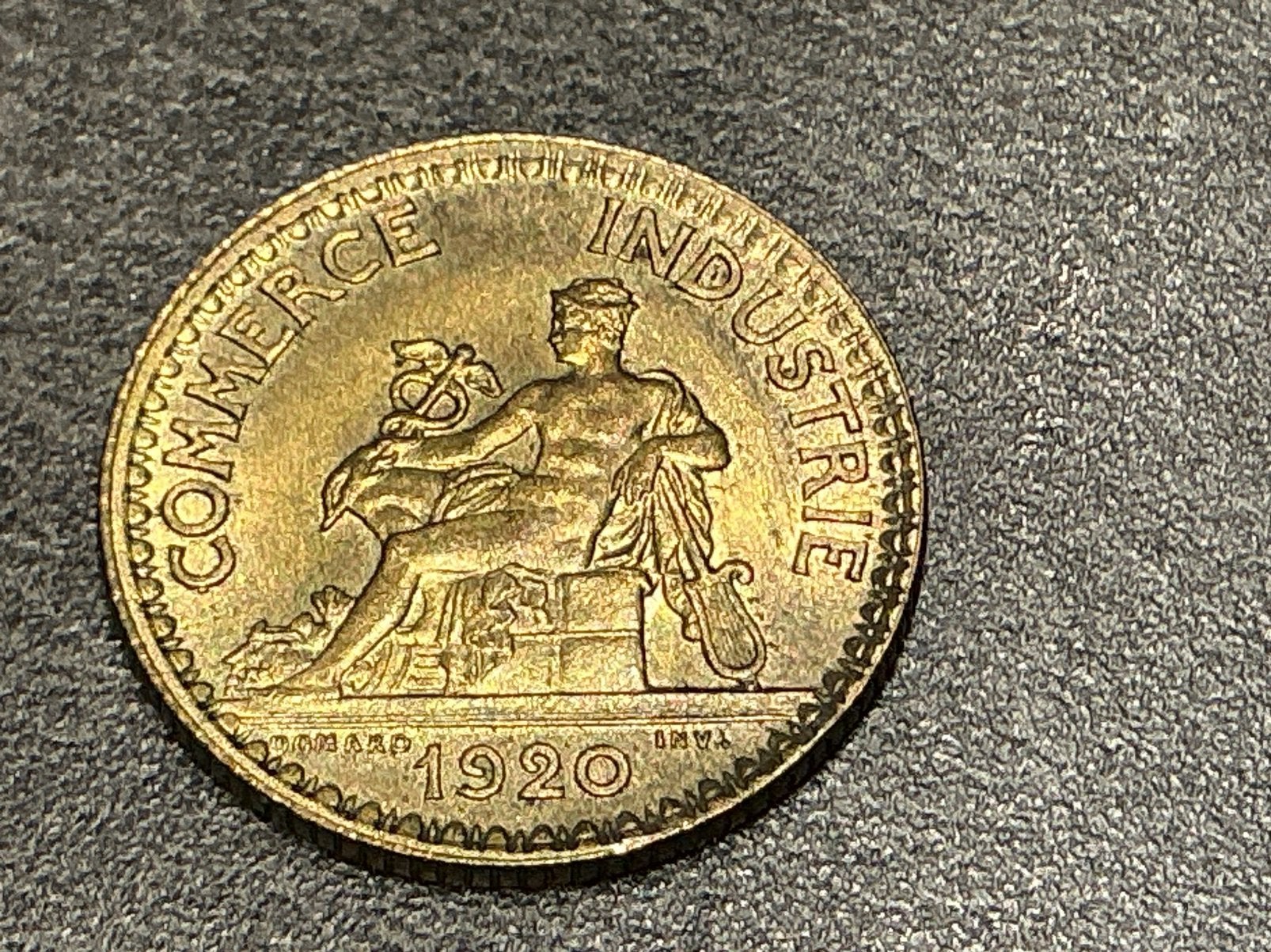 Frankrijk 1 Franc 1920 UNC, Ophalen of Verzenden