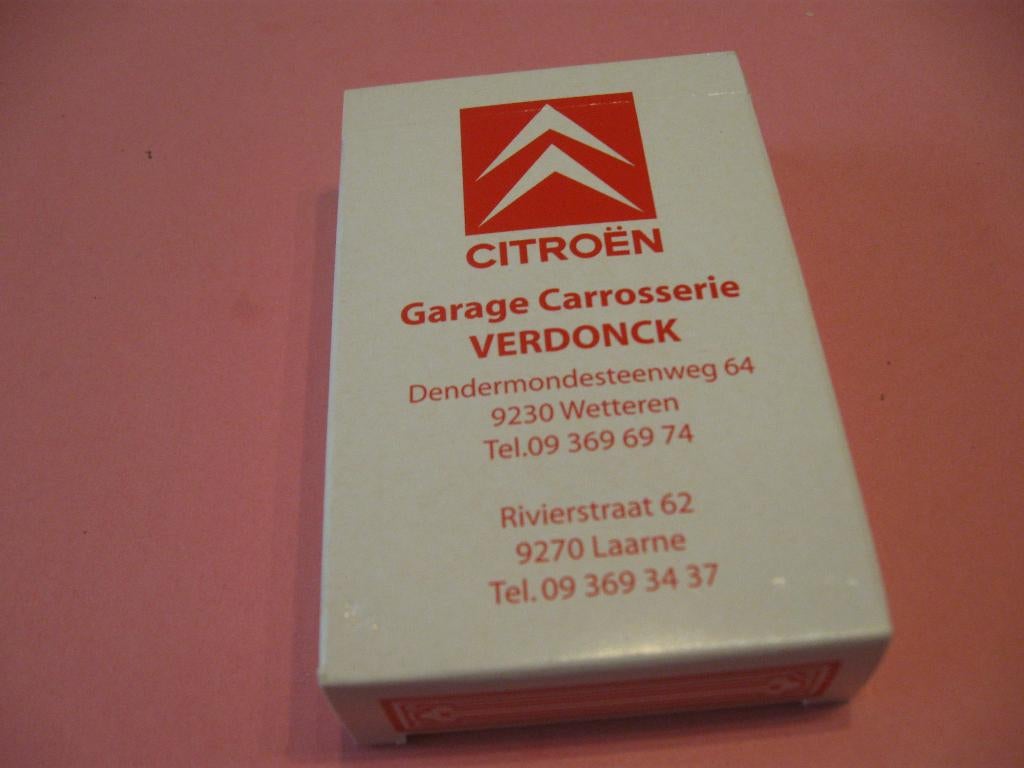 Kaartspel - speelkaarten Garage Citroën Verdonck , Wetteren, Ophalen of Verzenden, Zo goed als nieuw, Speelkaart(en)