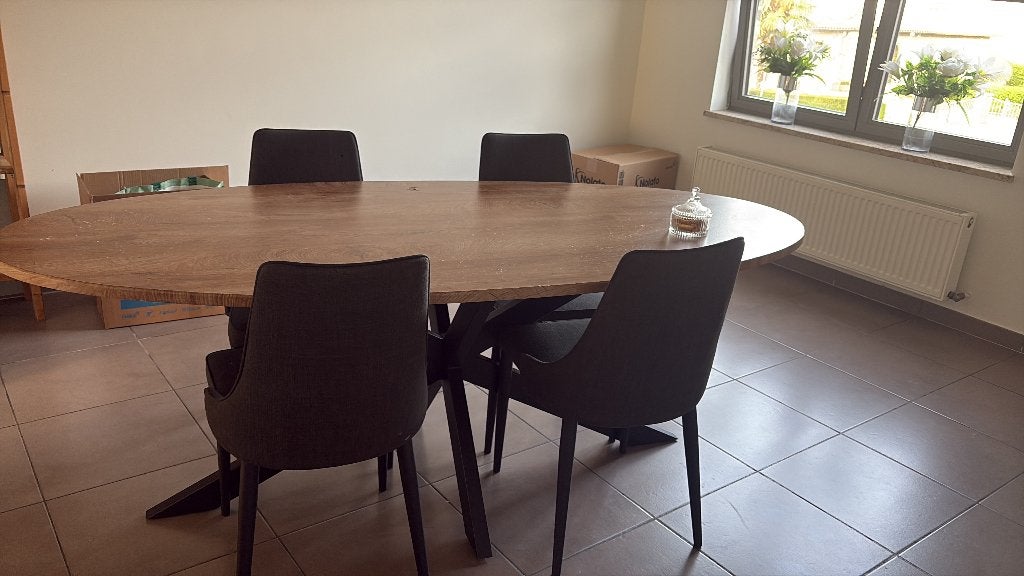 Eettafel, Huis en Inrichting, Tafels | Eettafels, Ophalen, Gebruikt, 200 cm of meer, 50 tot 100 cm