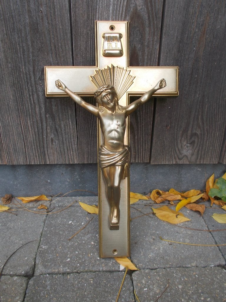 Groot oud Kruisbeeld, Antiek en Kunst, Ophalen of Verzenden