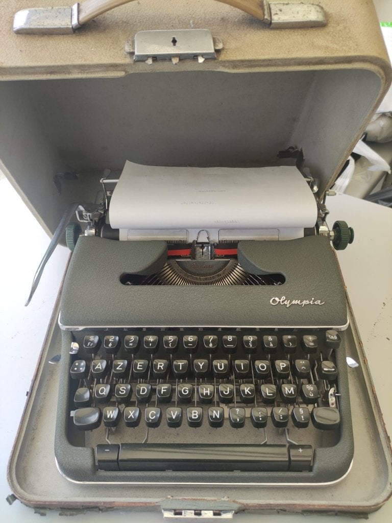 Typemachine, Ophalen, Gebruikt