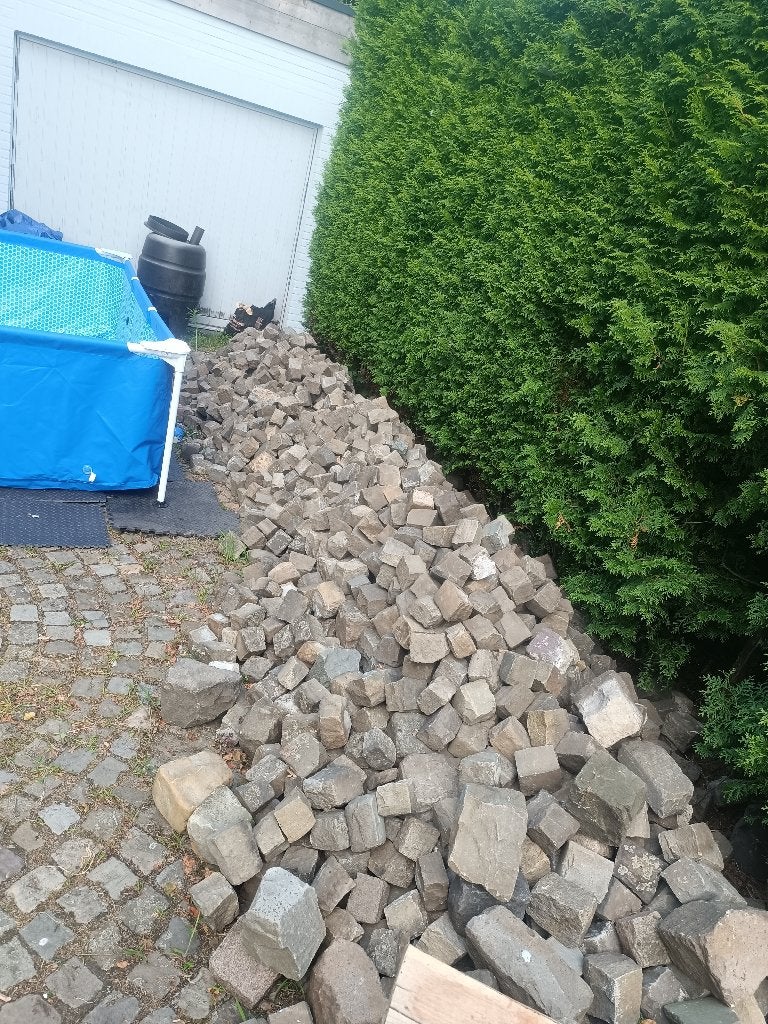 Kasseien - grote partij, Tuin en Terras, Ophalen, Gebruikt, Grijs, Kei