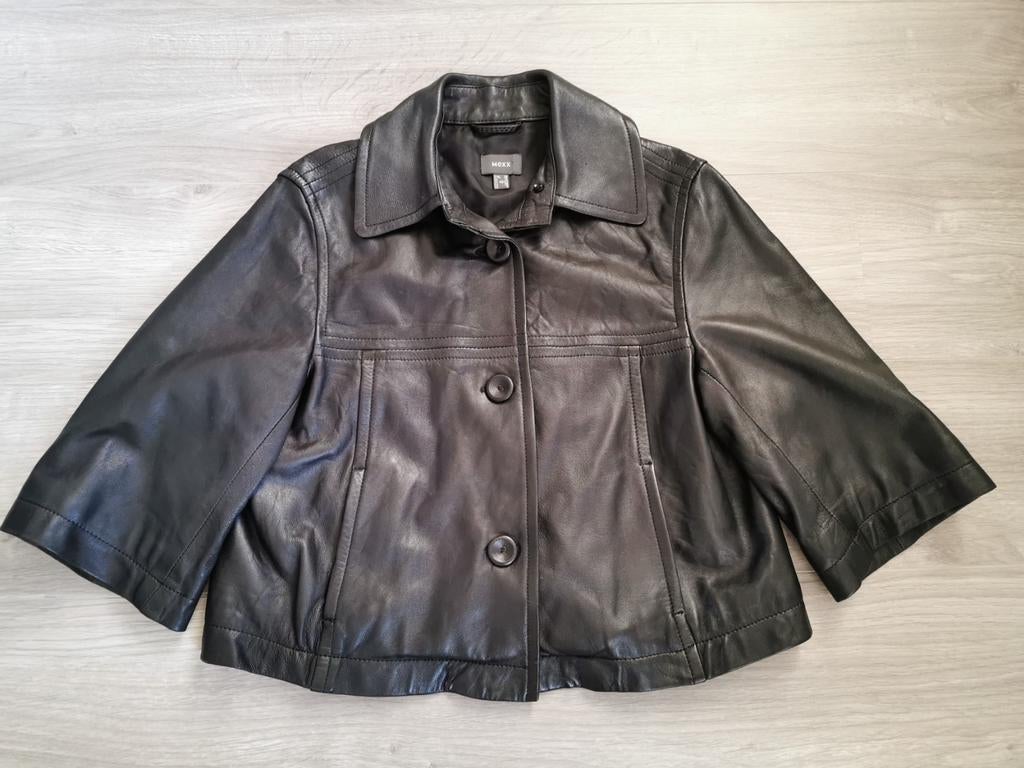 Leren jas Mexx - maat 38, Kleding | Dames, Maat 38/40 (M), Mexx, Zwart, Ophalen of Verzenden