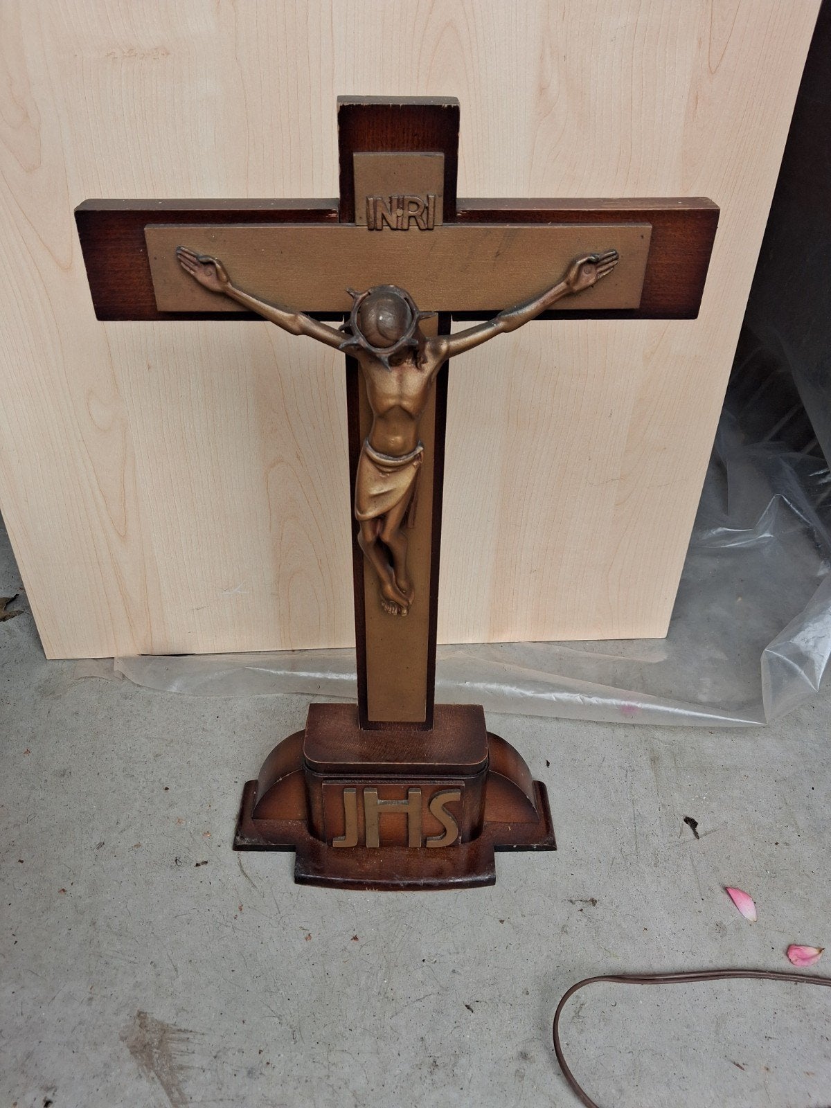 Groot kruisbeeld, Antiek en Kunst, Antiek | Religieuze voorwerpen, Ophalen