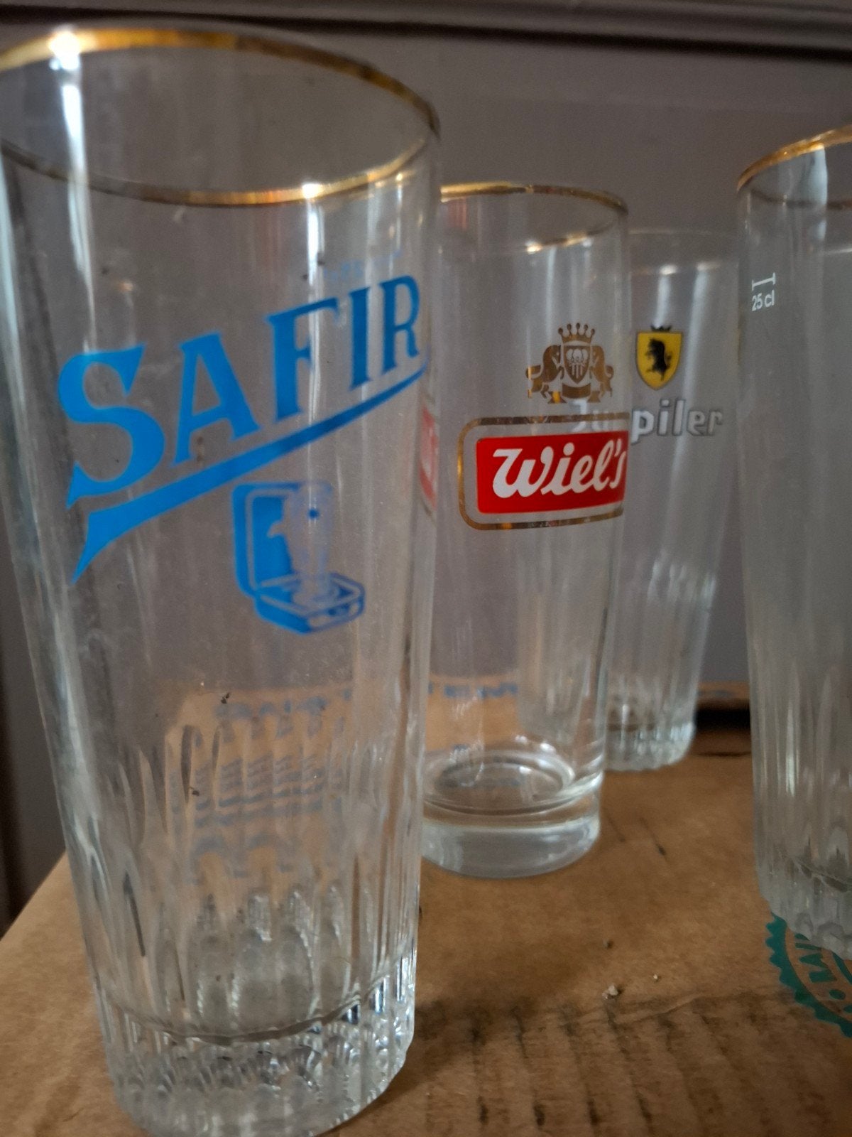 12 bierglazen oud wiels, safer, ginder, Jupiter, primus, Ophalen