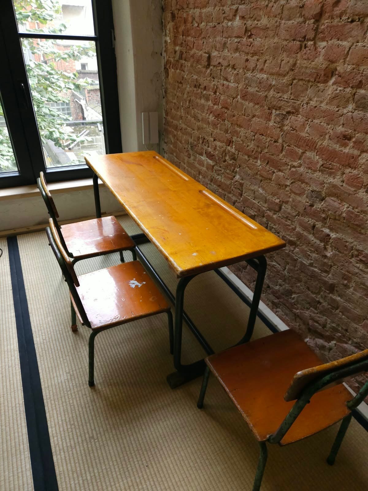 kinderbureau / schoolbank, Industrieel, Ophalen, Kinderbureau