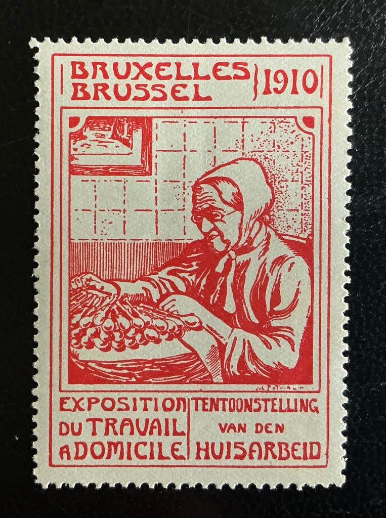 LOTVERKOOP 454. 1910. Huisarbeid. MNH.Gom., Orginele gom, Kunst, Ophalen of Verzenden, Postfris