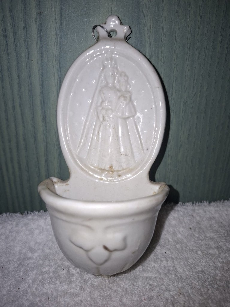 oud porseleinen wijwatervaatje, jaren 1800-1900, Antiek en Kunst, Ophalen of Verzenden