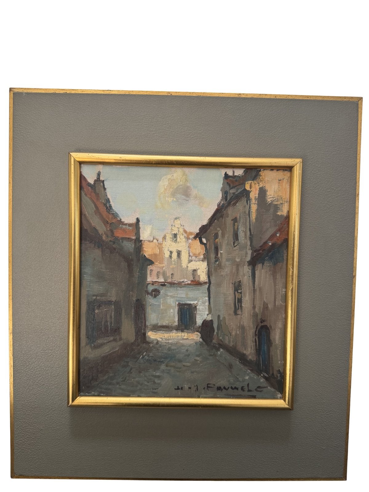 Henri Joseph Pauwels (1903-1983) - Ruelle ombragée, Enlèvement ou Envoi, Signé, Panneau