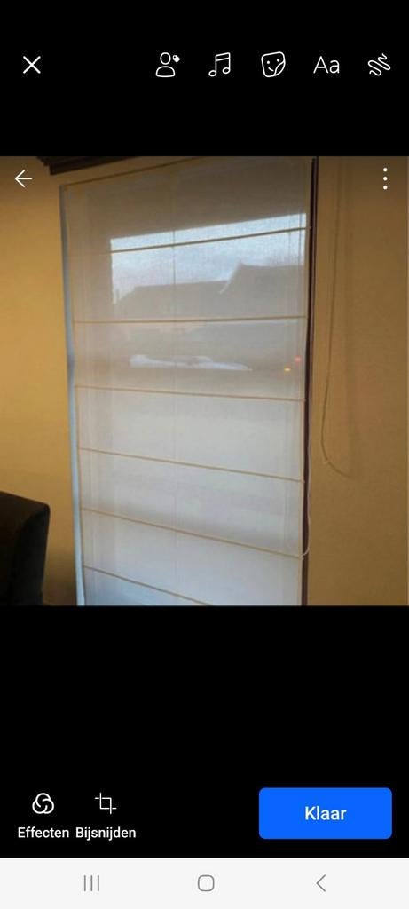 Prachtig vouwgordijnen 17 euro stuk een koopje, Ophalen