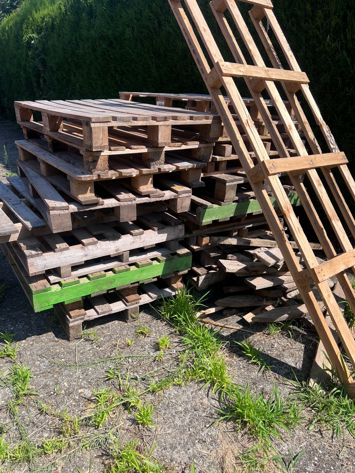 gratis paletten, Ophalen