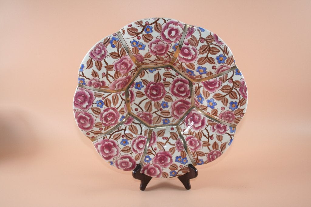 porseleinen bord rode rozen, Antiquités & Art, Antiquités | Porcelaine, Enlèvement