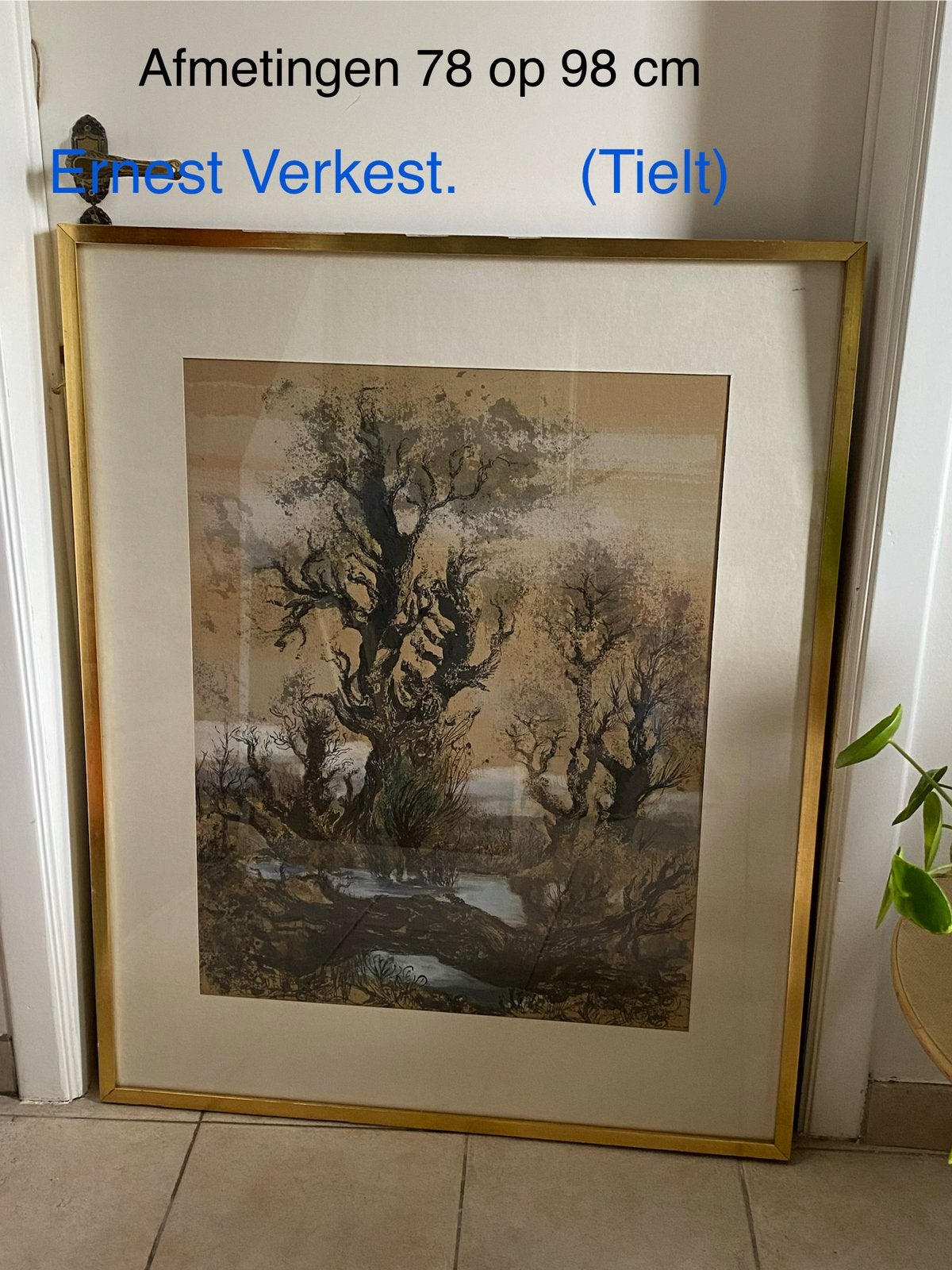 Ernest Verkest kunstwerk, Ophalen