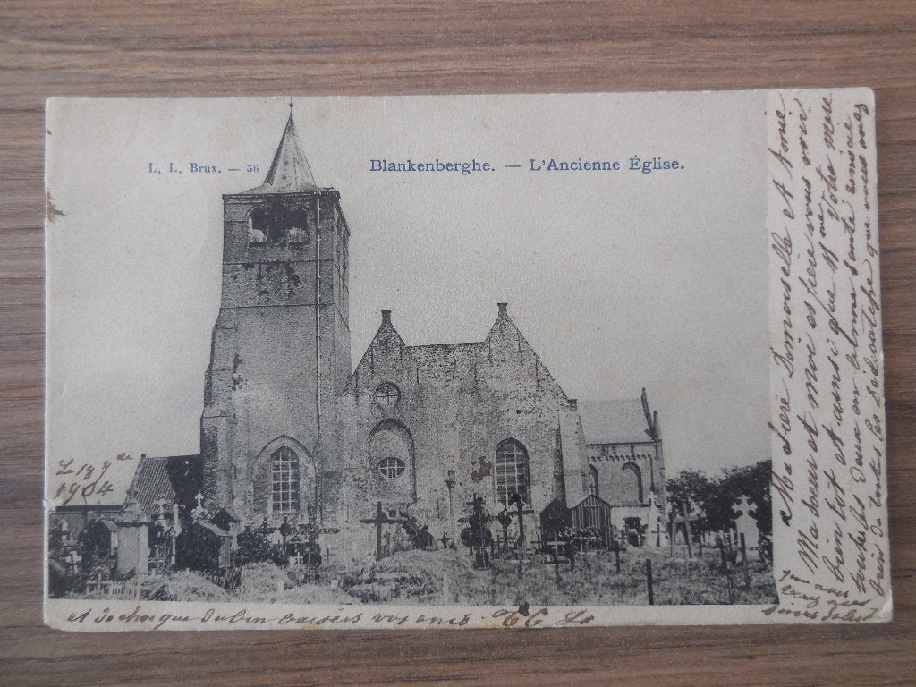 postkaart Blankenberge L Ancienne Eglise, Verzenden, Voor 1920, Gelopen, West-Vlaanderen