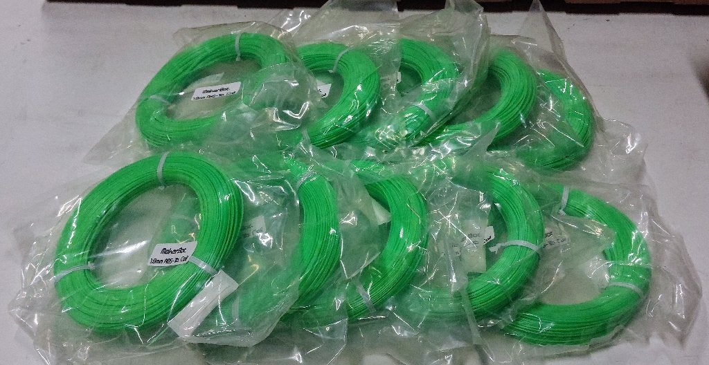 Makerbot ABS Neon Green 3D print filament 10 x 0.5 Kg, Informatique & Logiciels, Enlèvement ou Envoi, Neuf, Bobines de filament