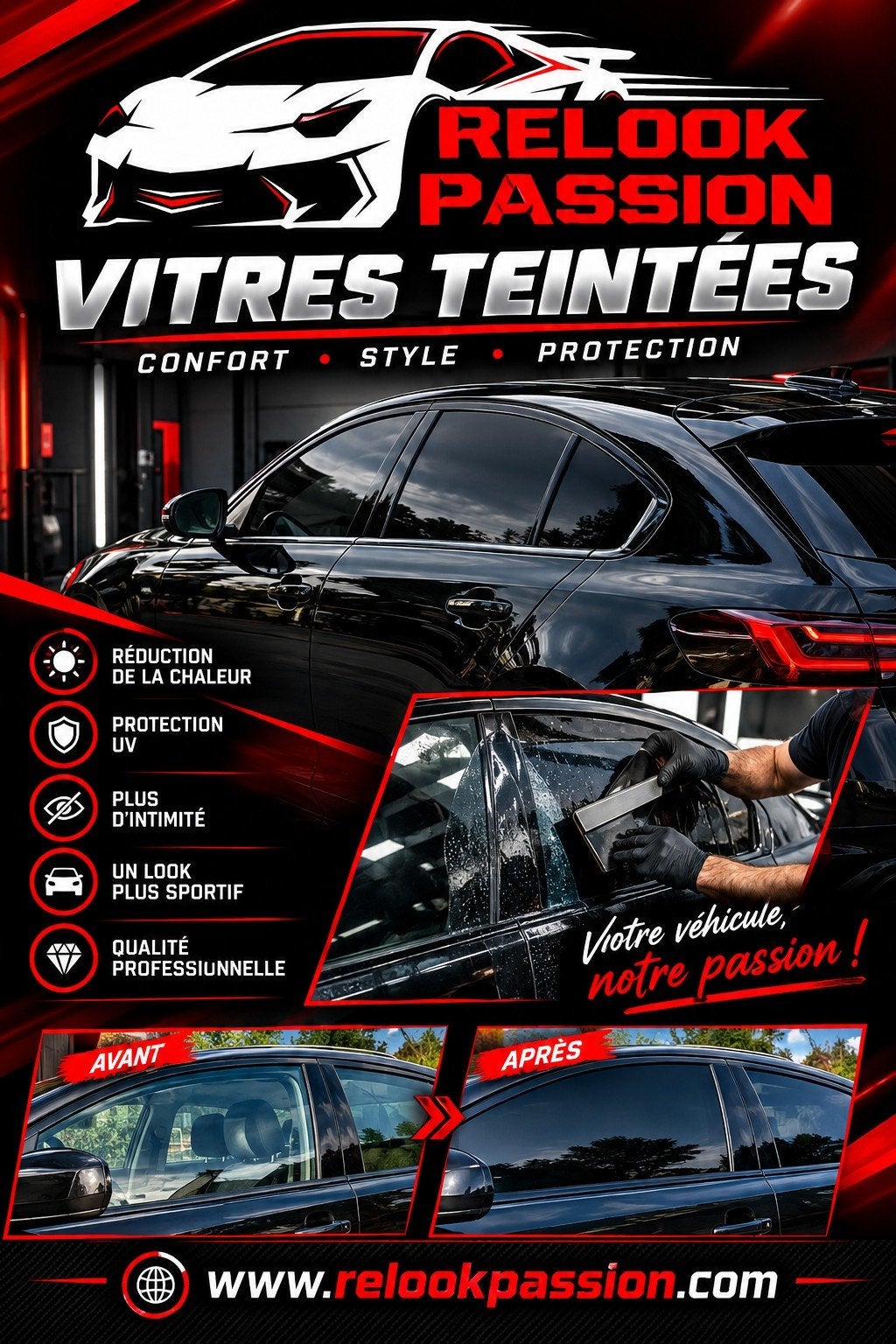 vitres teintées, Enlèvement