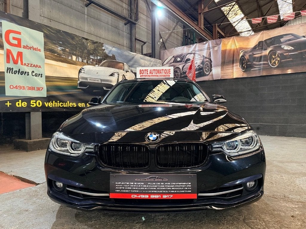 BMW 318i Break Sport GPS LED PDC, Auto's, BMW, Dealer onderhouden, Euro 6, Zwart, Leder