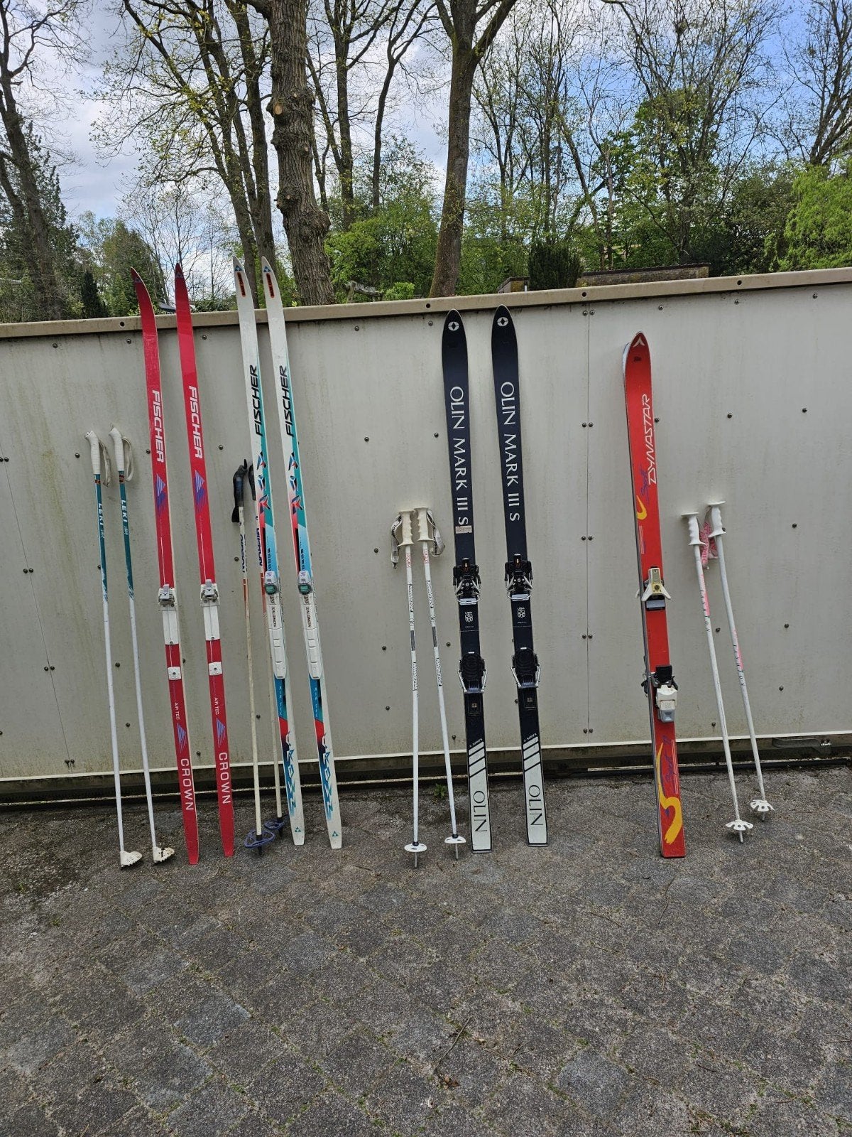 4 skilatten en stokken, Sport en Fitness, Skiën en Langlaufen, Ophalen, Ski's