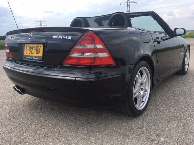 Mercedes SLK 32 AMG, Auto's, Automaat, Achterwielaandrijving, Cabriolet, Zwart