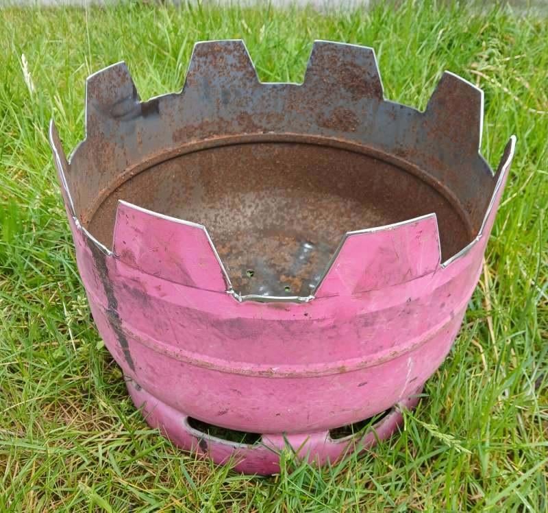 Originele VUURKORF met KROON op statief Diameter 38cm groot, Tuin en Terras, Ophalen, Zo goed als nieuw, Vuurkorf