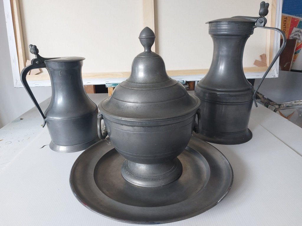 tinnen potten, Antiek en Kunst, Ophalen