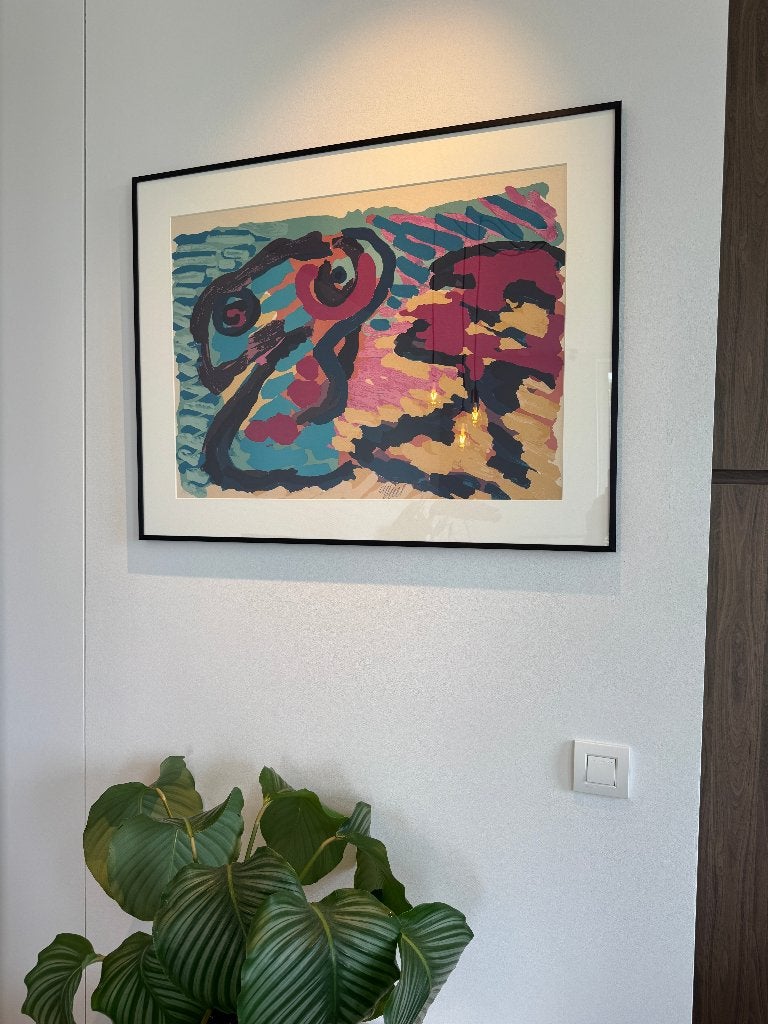 Karel Appel - Snake nieuw ingekaderd, Antiek en Kunst, Kunst | Litho's en Zeefdrukken, Ingelijst, Ophalen, Lithografie