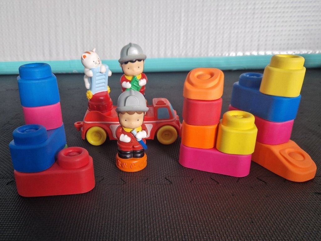 Baby Clementoni Soft Clemmy Zachte Blokken: brandweer, Ophalen of Verzenden, Gebruikt