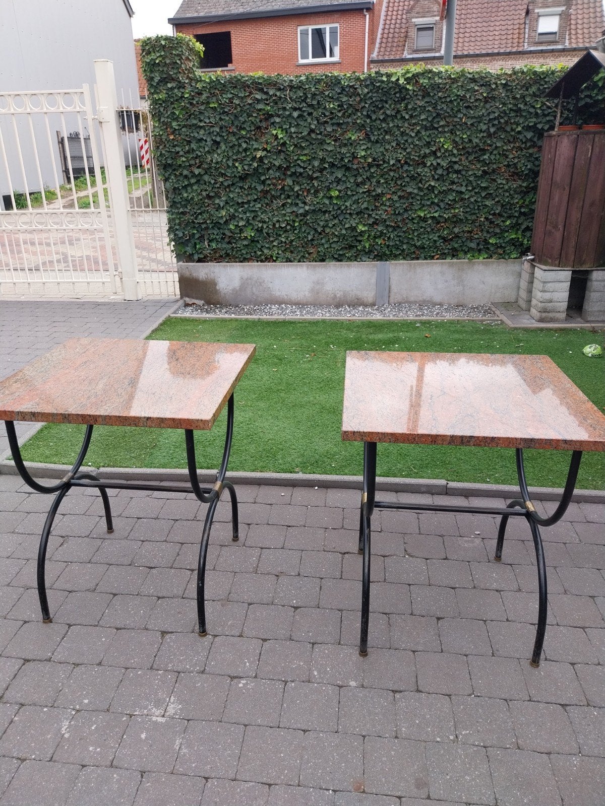 terrastafeltjes, Ophalen