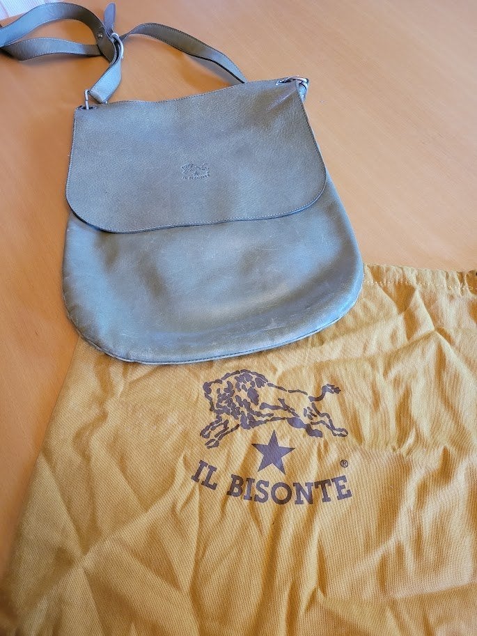 Sac à main vert Il Bisonte, Enlèvement ou Envoi, Comme neuf, Vert, Sac à main