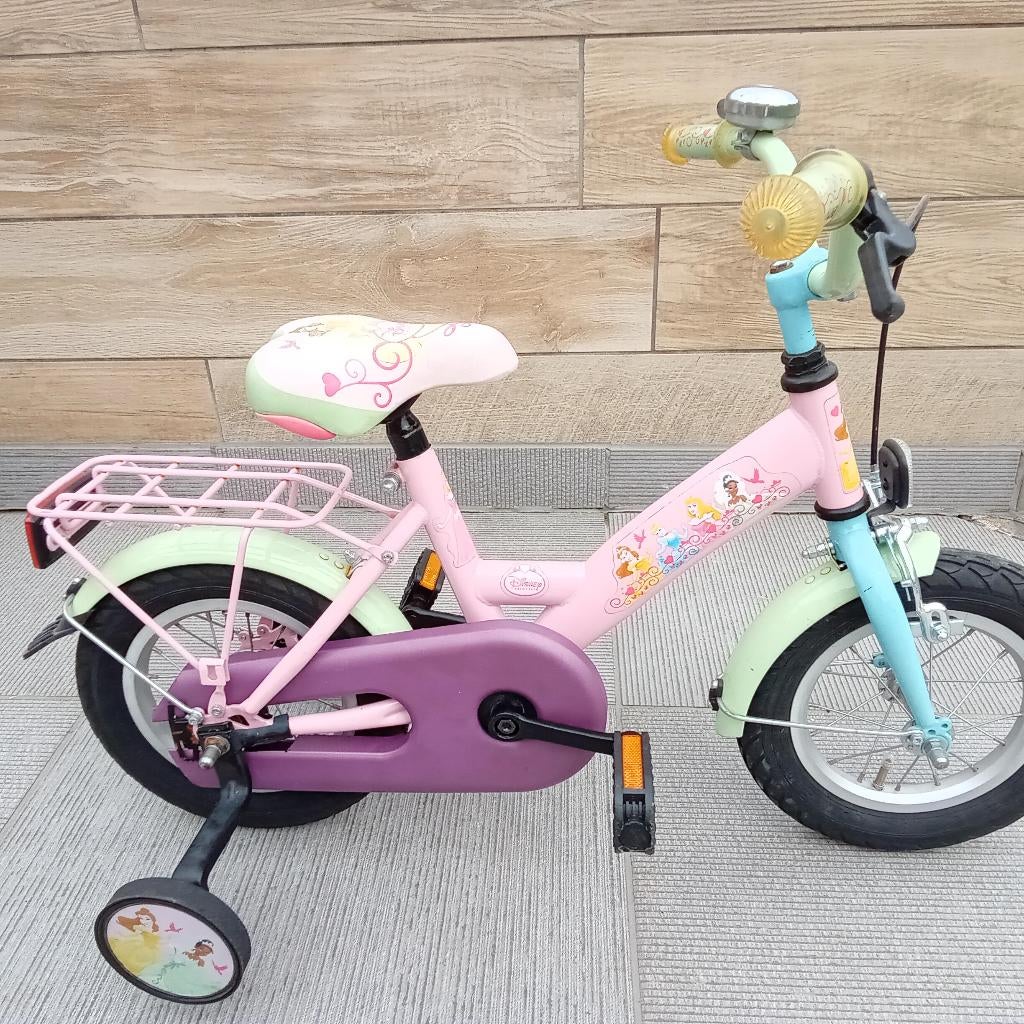 Kinderfiets 12" met steunwielen, Ophalen, Terugtraprem, Zijwieltjes, Gebruikt