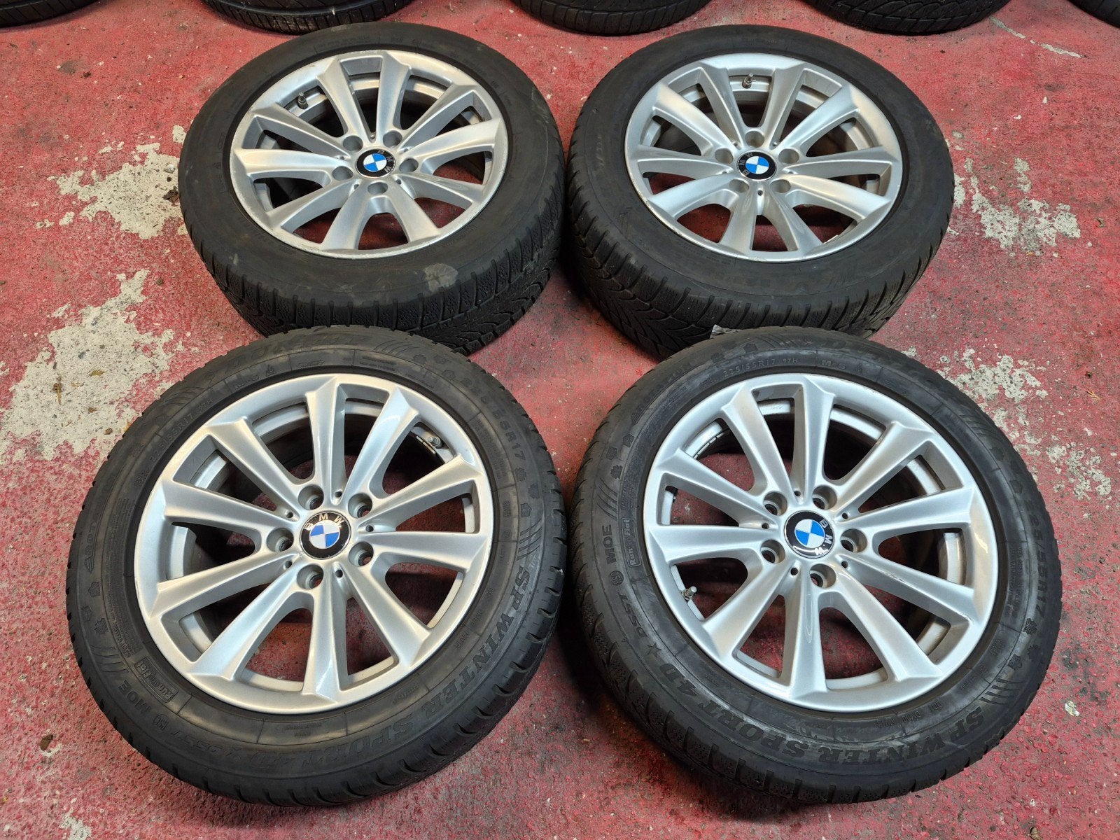 BMW originele 17" wielen winterkit serie 5 F10 F11 5x120, Ophalen, BMW