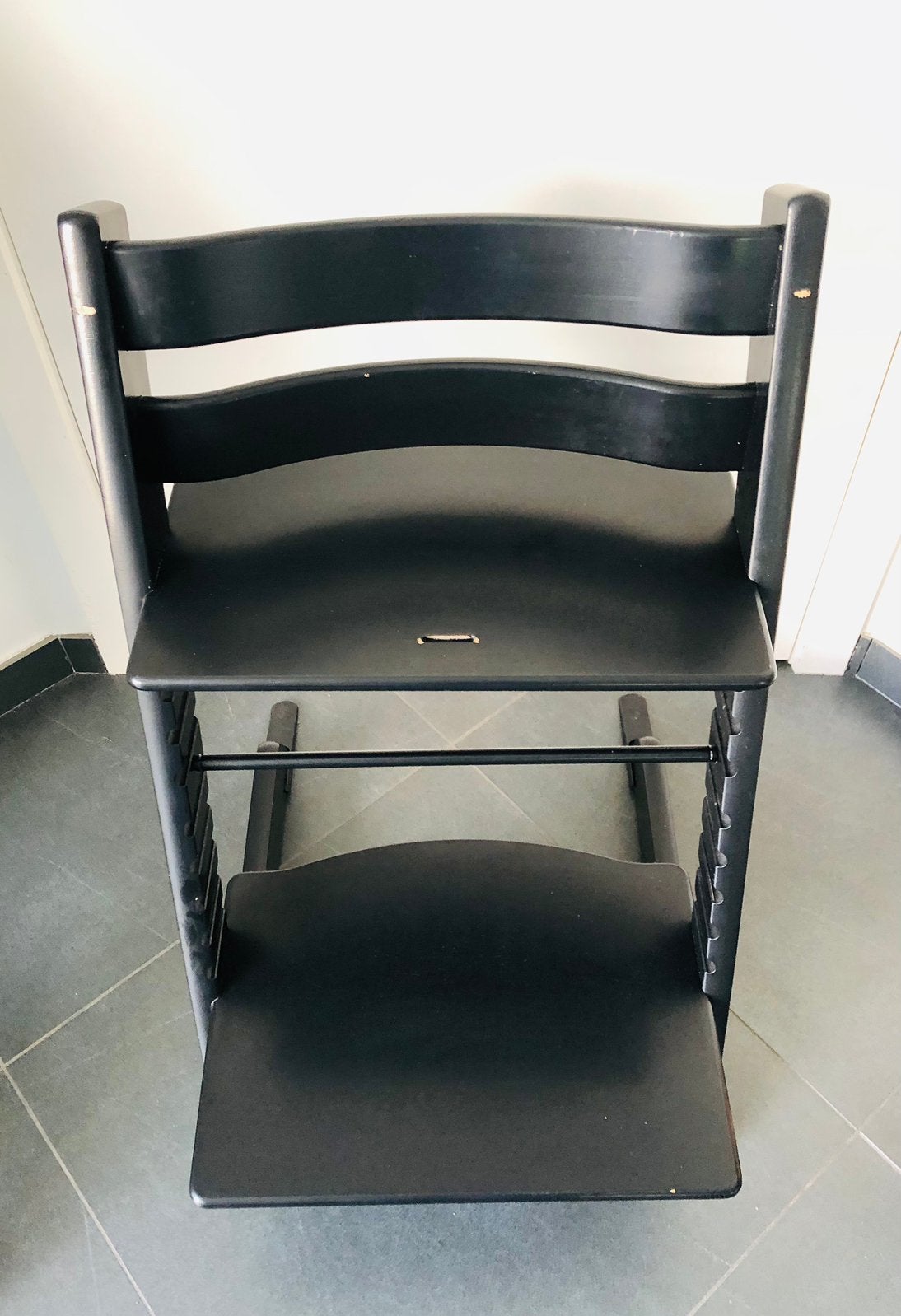 Zwarte Tripp Trapp Stokke 2021, Enlèvement, Utilisé, Chaise évolutive