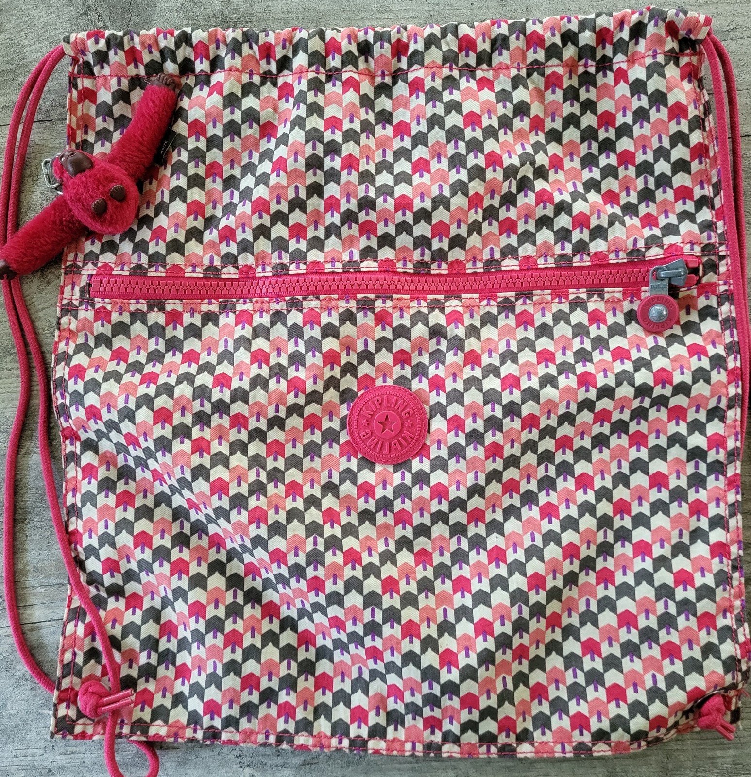 Kipling zwemzak/turnzak, Ophalen, Zo goed als nieuw, Roze