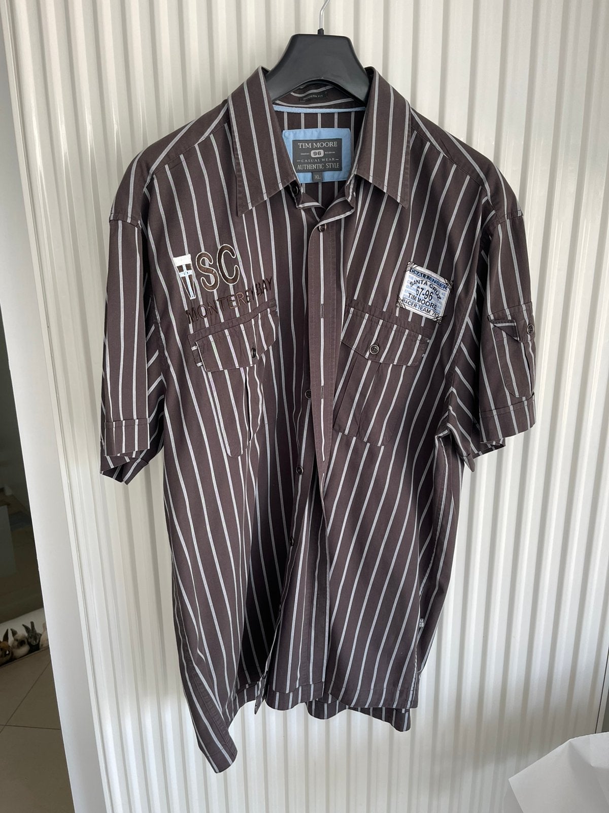 Eyecatcher Sportief Gestreept Overhemd Tim Moore Maat XL, Kleding | Heren, Ophalen of Verzenden, Zo goed als nieuw