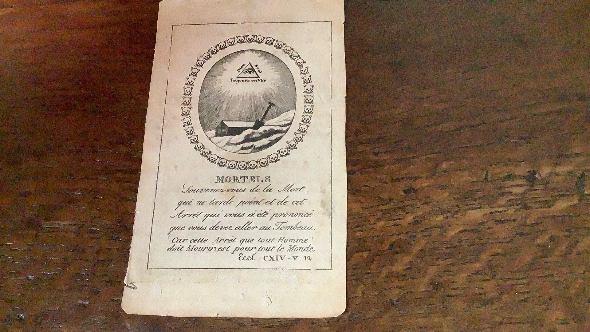 Oud doodsprentje wichelen 1835, Verzamelen, Bidprentjes en Rouwkaarten, Ophalen of Verzenden