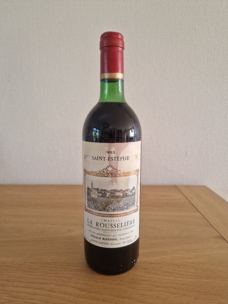 Château La Rousselière - 1983 - Saint Estèphe - 75 cl, Collections, Vins, Neuf, Enlèvement ou Envoi, Pleine, Vin rouge